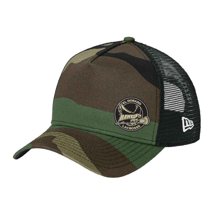 New Era® Camo Snapback Trucker Cap
